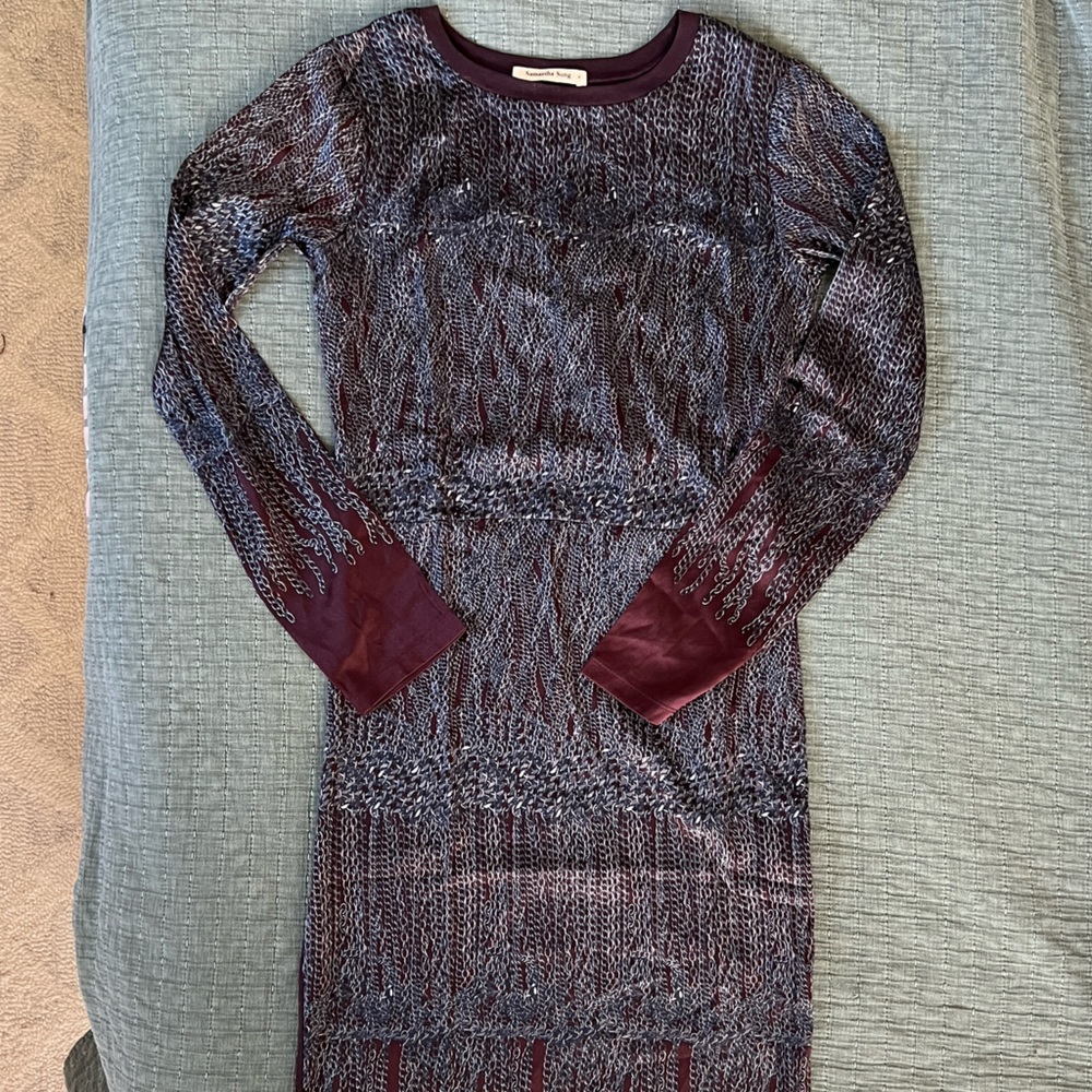 Samantha Sung silk fitted dress